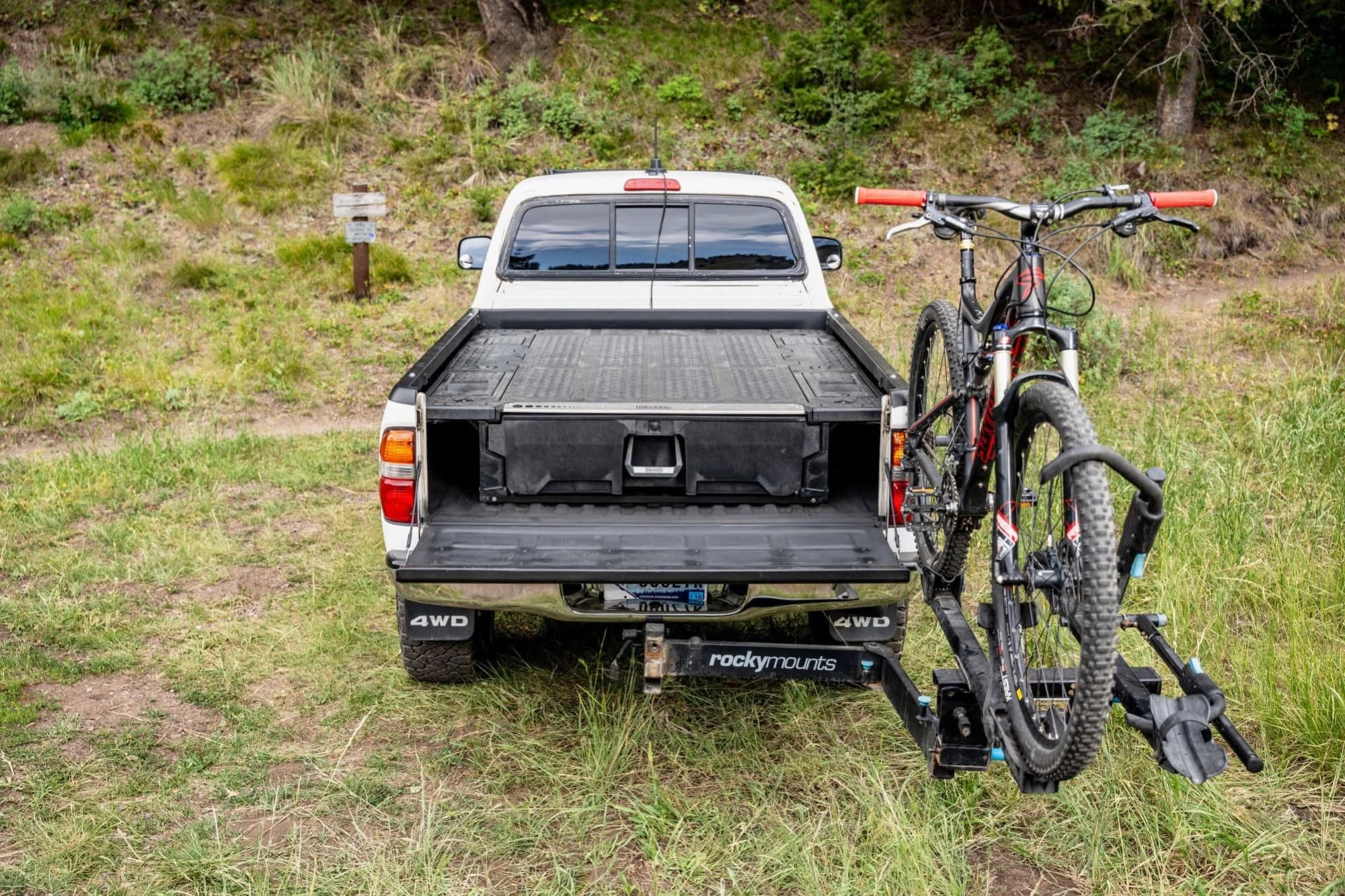 Pickup truck bed with a DECKED drawer storage system